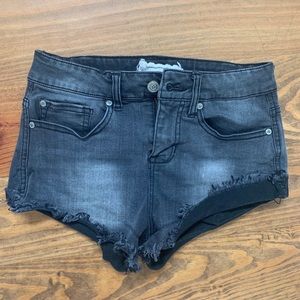 altard state black jean shorts